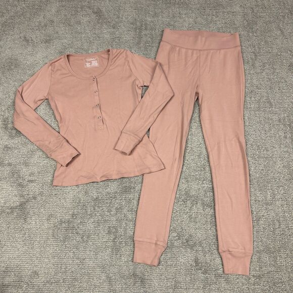 Loved Baby Other - Loved Baby Lounge Set Womens Small Pink Organic Cotton Pajamas PJ’s Pants Shirt